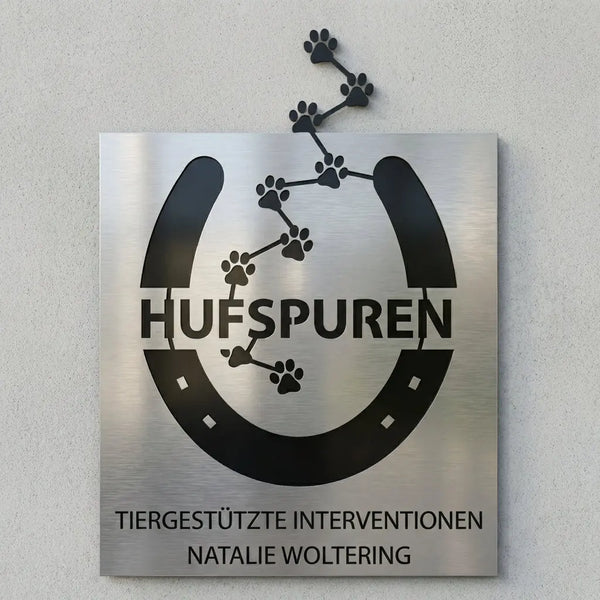 Steelmonks Firmenlogo Wandschild Satiniert Steelmonks
