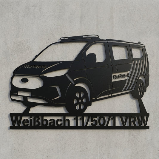 Fahrzeug Silhouette Wandschild mit Text