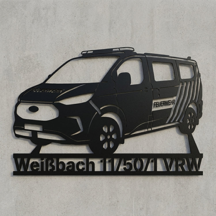 Fahrzeug Silhouette Wandschild mit Text