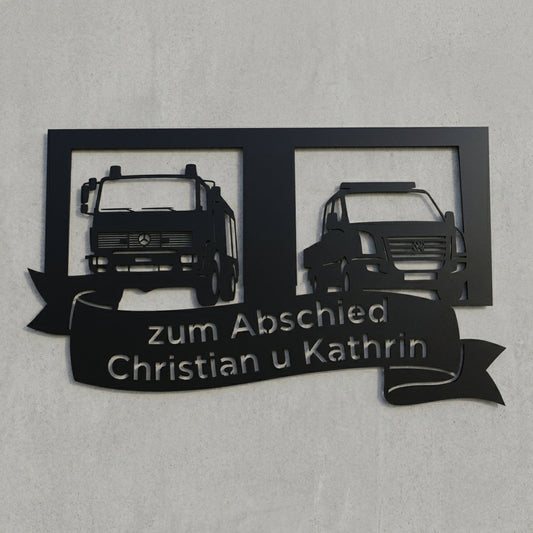 Abschieds-Emblem Christian u Kathrin