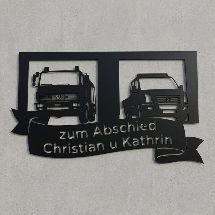 Abschieds-Emblem Christian u Kathrin