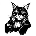 Katzen Silhouette Wandschild Steelmonks