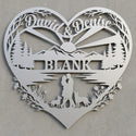 Herz-Wandschild Paar mit Malinois – David & Denise, BLANK