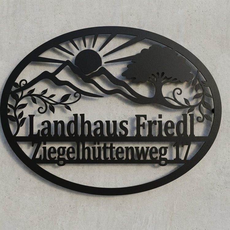 Silhouetten-Wandschild nach Bildvorlage
