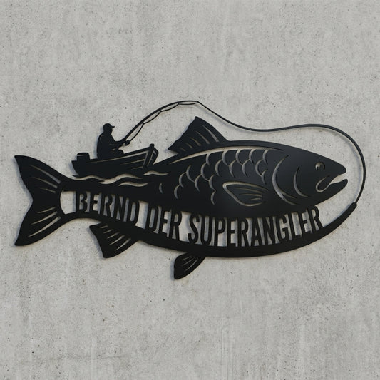 Fisch-Emblem Bernd der Superangler