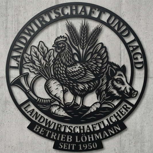 Logo-Emblem Wandschild