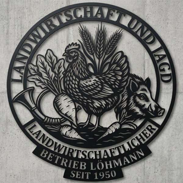 Logo-Emblem Wandschild