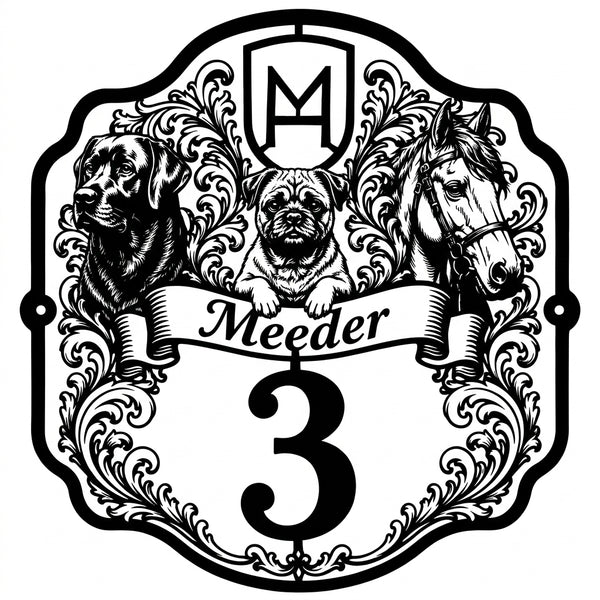 Metall-Wandschild Motiv nach Vorlage