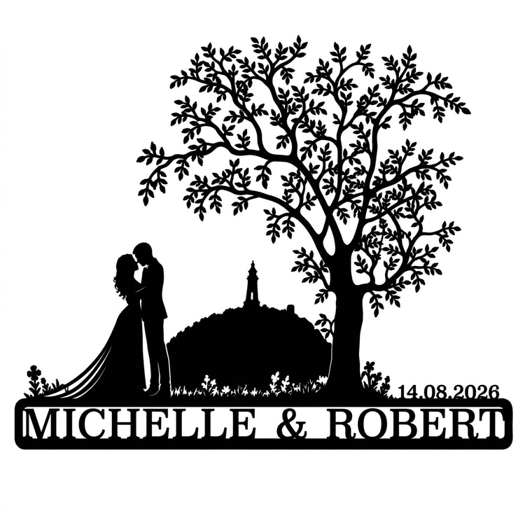 Silhouetten-Wandschild nach Vorlage