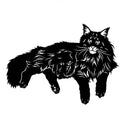Katzen Silhouette Wandschild Steelmonks