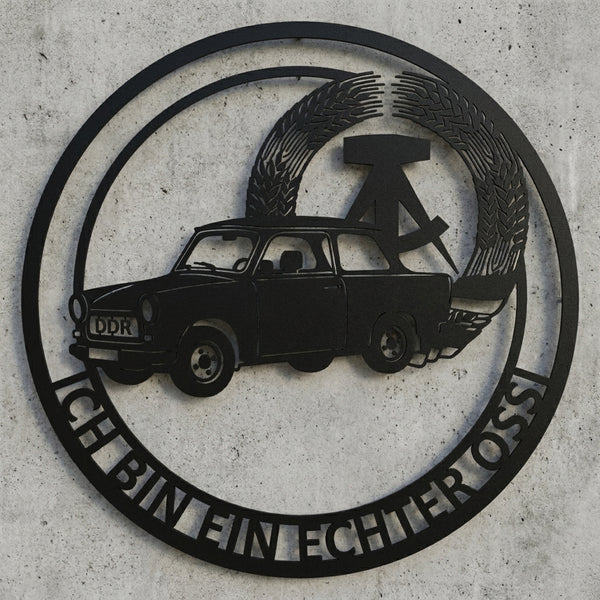 Rundes Wandschild mit Text