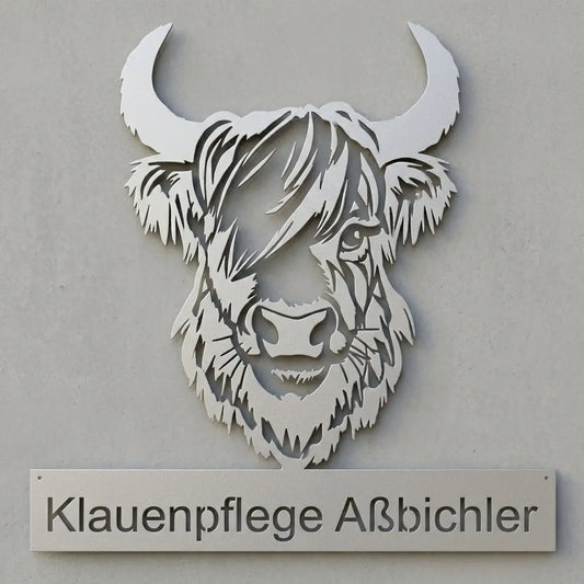 Klauenpflege Aßbichler Emblem-Wandschild Steelmonks