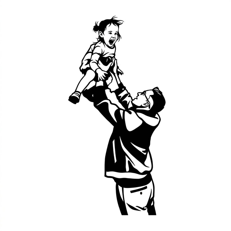 Silhouetten-Wandschild – nach Referenzfoto
