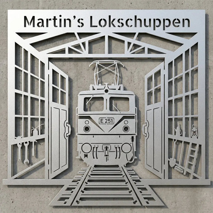 Lokschuppen E 251 – Rechteck-Wandschild