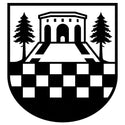Wappen mit Bäumen – Metall-Wandschild