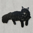 Katzen Silhouette Wandschild Steelmonks