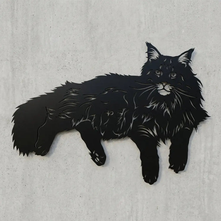 Katzen Silhouette Wandschild