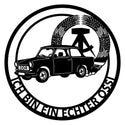 Rundes Wandschild mit Text