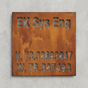 Quadratisches Koordinaten-Schild