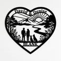 Herz-Wandschild David & Denise – Familie BLANK