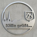 Kölle grüßt... – Rundes Emblem-Wandschild