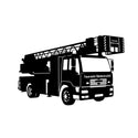 Wandschild Drehleiter Silhouette