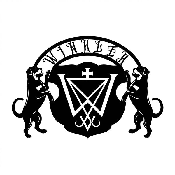 WINKLER Kamin-Wandschild mit Rottweilern Steelmonks