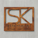 Rechteckiges Logo-Wandschild