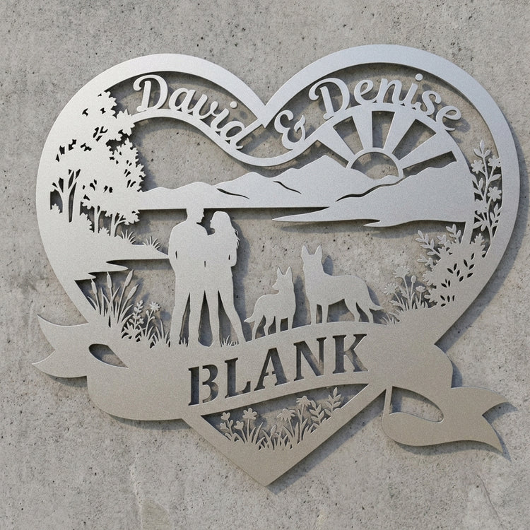 Herzschild Pärchen & Malinois – David & Denise BLANK