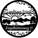 Ovales Landhaus-Hausschild – Landhaus Friedl