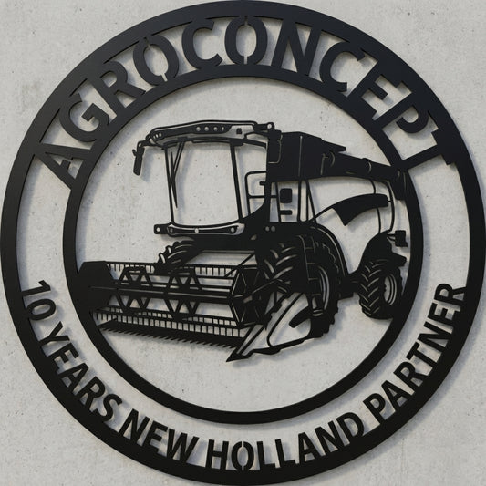 Rundes Traktor-Schild AgroConcept