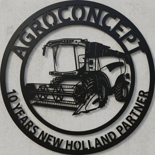 Rundes Traktor-Schild AgroConcept