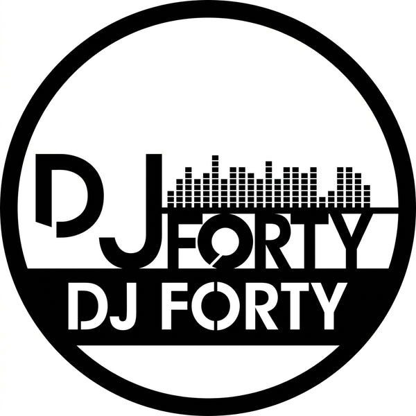 DJ Forty – Rundes Emblem-Wandschild