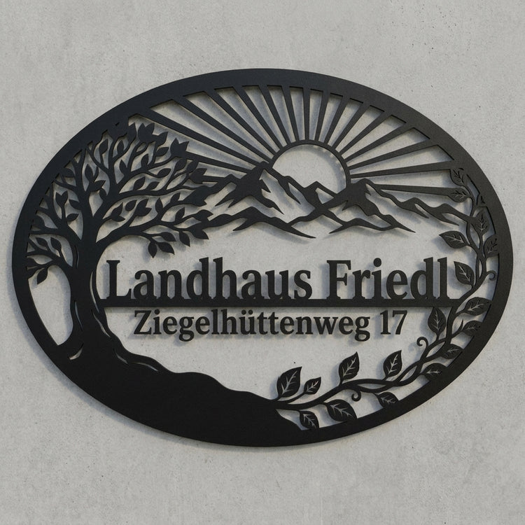 Ovales Hausschild Landhaus Friedl
