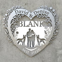 Herz-Wandschild Hochzeit – Paar & Malinois