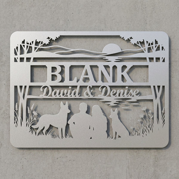 Querformat-Panorama „BLANK“ – David & Denise mit zwei Malinois