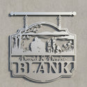 Wandschild BLANK – Pärchen am See mit zwei Malinois