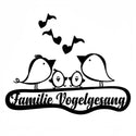 Familienschild Musiknoten – Familie Vogelgesang Steelmonks