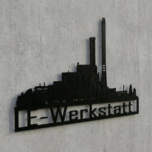 E‑Werkstatt Wandschild Steelmonks