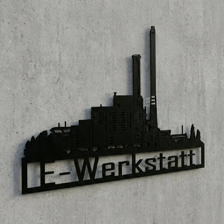 E‑Werkstatt Wandschild