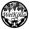 Rundes Weinschild „WeiKölla“ Steelmonks