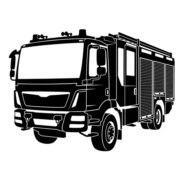 Feuerwehrfahrzeug Silhouette