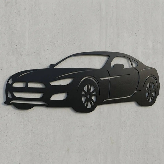 Auto mit Rädern – Silhouetten-Wandschild Steelmonks