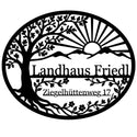 Ovales Wandschild Landhaus Friedl