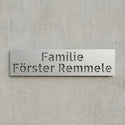 Rechteck-Wandschild Familie Förster Remmele