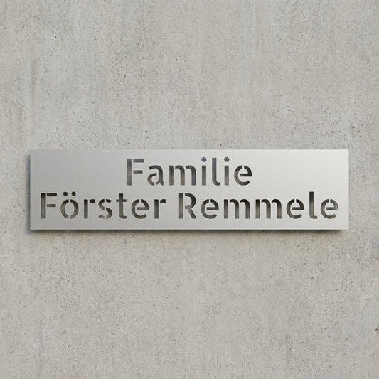 Rechteck-Wandschild Familie Förster Remmele