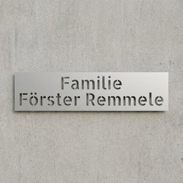 Rechteck-Wandschild Familie Förster Remmele