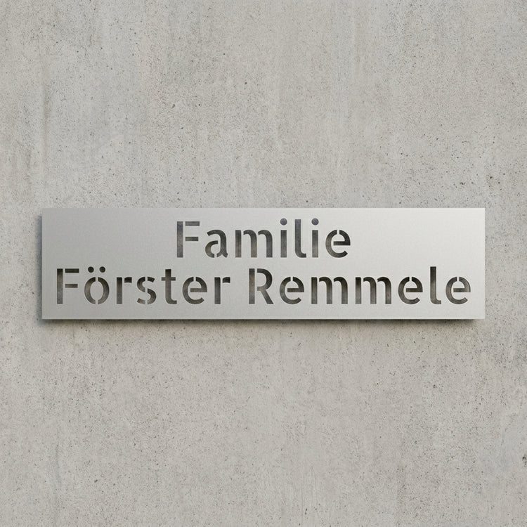 Rechteck-Wandschild Familie Förster Remmele