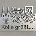 Kölle grüßt – Edelstahl-Wandschild