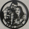 Rundes Emblem mit Datum Steelmonks